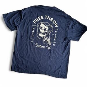 Midwest emo Free Throw Nashville 2012 band concert t-shirt with skeleton